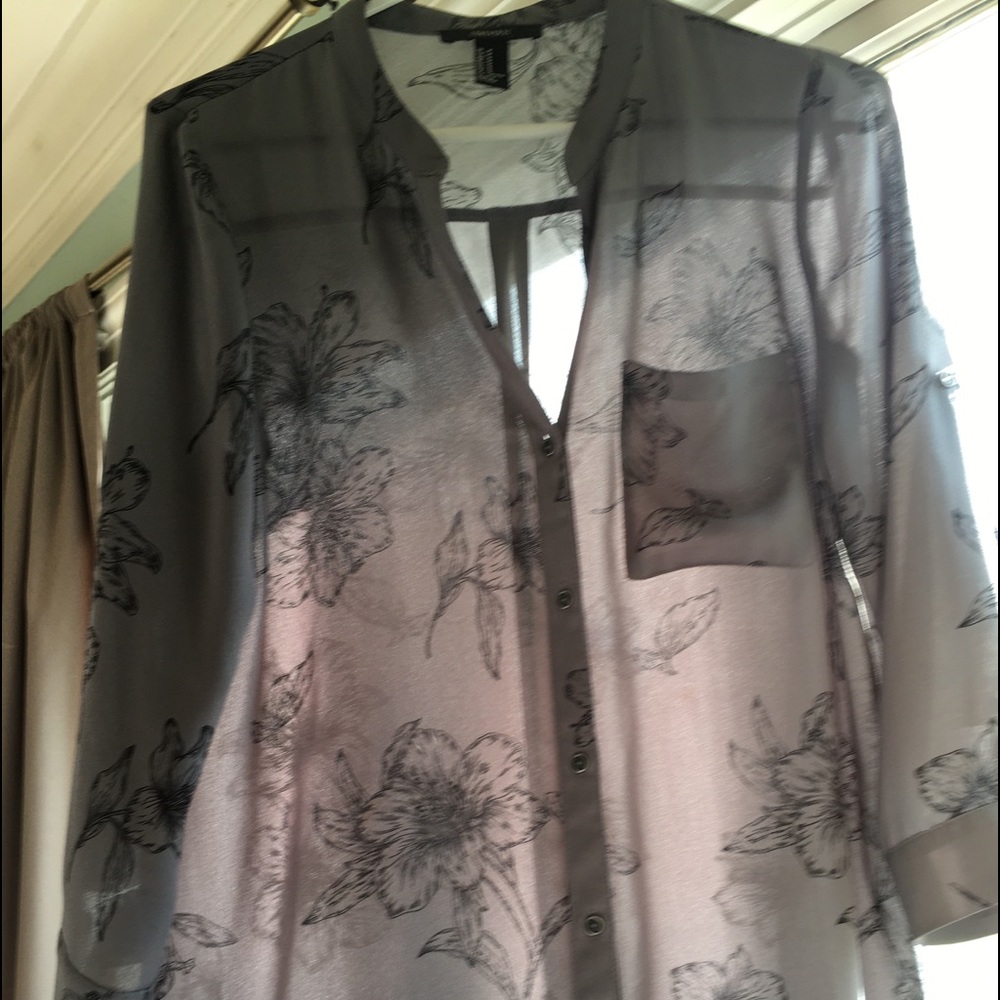 Forever 21 long tunic blouse